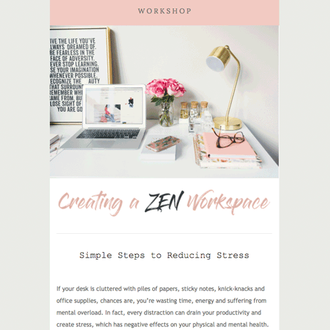 Online Workshop Creating Zen Workspace Invite